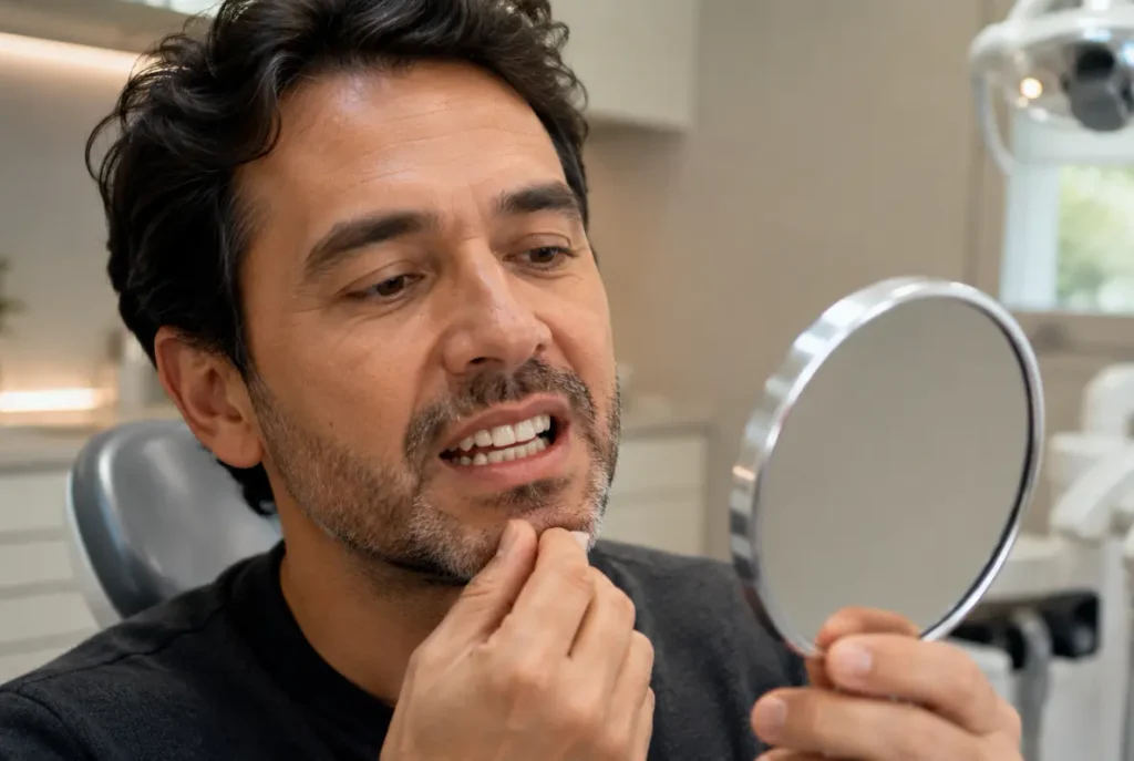 Dente quebrado em Pelotas - Paciente com dente quebrado buscando atendimento odontológico em Pelotas.